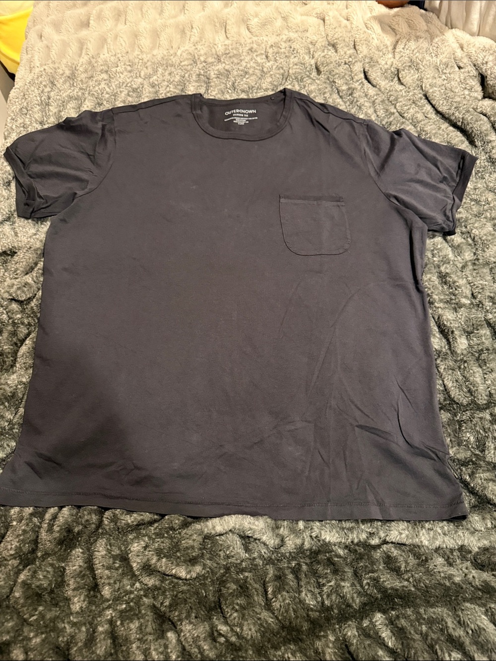 Outerknown Navy Crew Pocket Tee